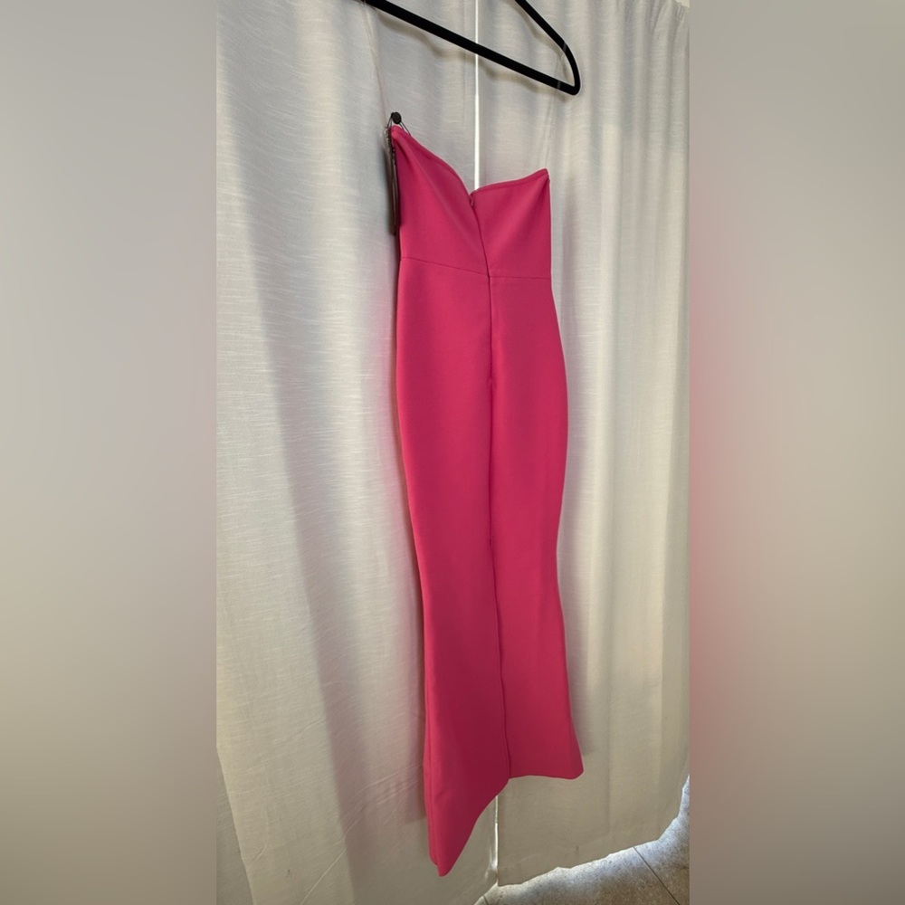 Fashion Nova Odessa Embellished Bandage Gown Pink Strapless Maxi | NWT Size S - Picture 13 of 17